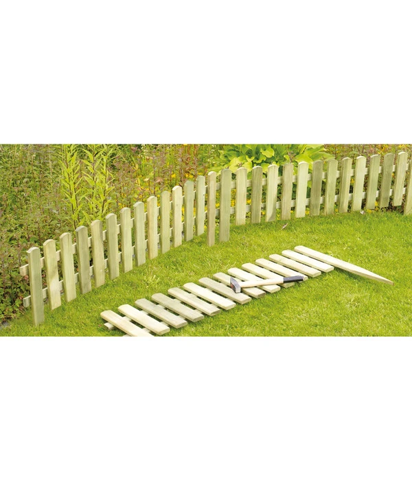 Holz-Steckzaun, Ca. B120/H30 Cm 4 Holz-Steckzaun, Ca. B120/H30 Cm – Bild 2