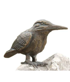 Rottenecker Bronzefigur Eisvogel Auf Mondgestein