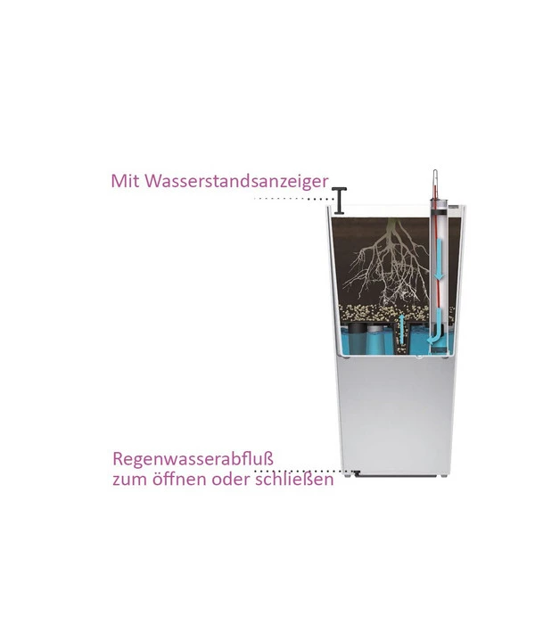 Dehner Kunststoff-Topf Elise, Konisch, Matt, Inkl. Bewässerungsystem 5 Dehner Kunststoff-Topf Elise, Konisch, Matt, Inkl. Bewässerungsystem – Bild 3