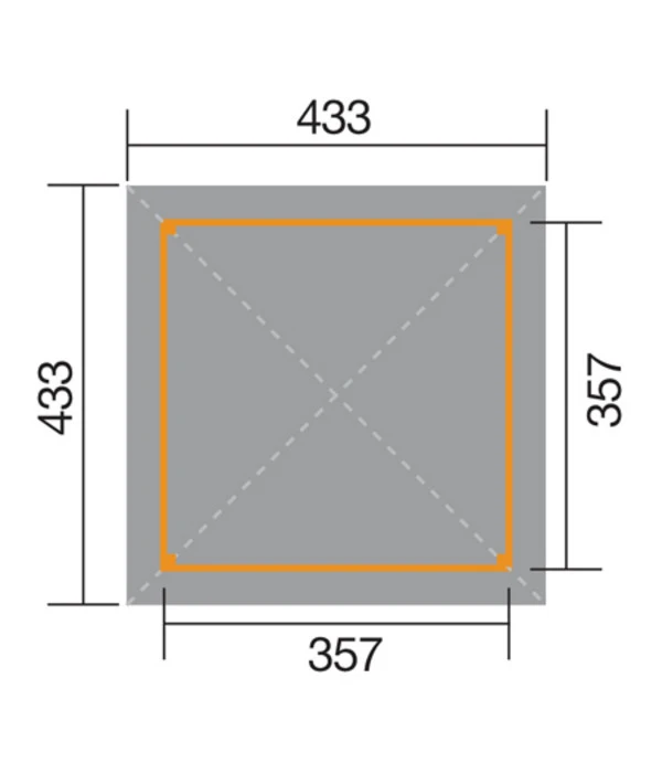 Weka Gartenoase 651 A Gr. 1, Ca. B433/H314/T433 Cm 4 Weka Gartenoase 651 A Gr. 1, Ca. B433/H314/T433 Cm – Bild 2