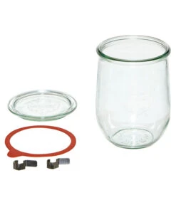 Dehner WECK® Tulpenglas, 1000 Ml, Inkl. Einkochringe & Klammern, 4er-Set -Pflanzenbedarf Geschäft 206961 BildD 002 WeckglasWeckglas1LTulpe4St