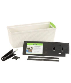 Dehner Kunststoff-Flechtkasten Dallas, Rechteckig -Pflanzenbedarf Geschäft 2889723 WE DE 001 KunststoffFlechtkastenL50cmweiss