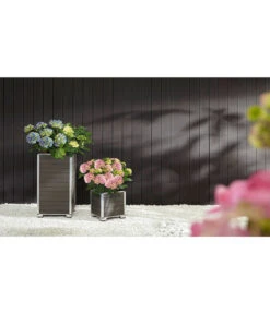 Dehner WPC-Topf Inkl. Kunststoff-Einsatz, Anthrazit -Pflanzenbedarf Geschäft 3220589 3220985 WE MO 001 DehnerPolystone PflanztopfinklKunststoff EinsatzanthrazitBlumenkuebel 1