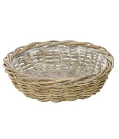 Van Der Leeden Rattan-Pflanzschale, Braun, Ø 41 Cm
