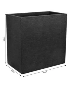Dehner Kunststoff-Raumtrenner Palermo, Rechteckig, Anthrazit, Ca. B60/H60/T26 Cm -Pflanzenbedarf Geschäft 3693611 WE BG 001 KunststoffPflanzkastenKubus60x26x60cmanthrazit