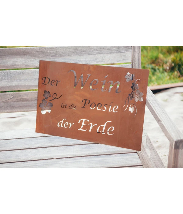 Ferrum Metall-Gedichttafel Poesie, 60 X 40 Cm, Rost 3 Ferrum Metall-Gedichttafel Poesie, 60 X 40 Cm, Rost