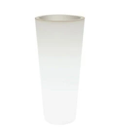 Farmet Kunststoff-Pflanzkübel Hydra, Ca. ø 39/H85 Cm, Perlweiß Beleuchtet