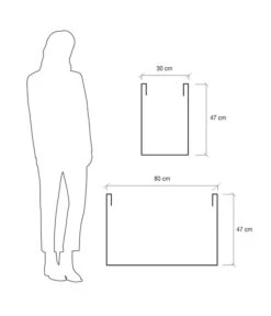 Farmet Kunststoff-Kasten Atlantis Divisorio -Pflanzenbedarf Geschäft 4186110 WE DE 004 ATLANTISDIVISORIORechteckigerPflanzkuebel80x30x47cmhochSTEINBEIGE