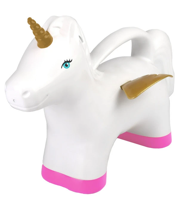 ESSCHERT DESIGN Esschert Kunststoff-Gießkanne Einhorn, Weiß/pink/gold, 1,7 L 3 ESSCHERT DESIGN Esschert Kunststoff-Gießkanne Einhorn, Weiß/pink/gold, 1,7 L