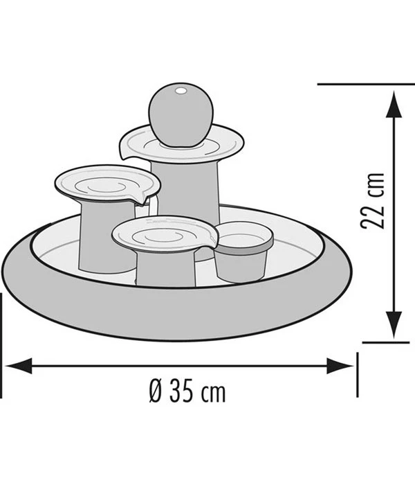Seliger Zimmerbrunnen Locarno, Ø 35 X 22 Cm 5 Seliger Zimmerbrunnen Locarno, Ø 35 X 22 Cm – Bild 3
