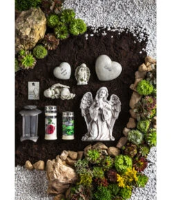 Dehner Polyresin-Engel Kniend, Ca. B26/H33,8/T17,5 Cm -Pflanzenbedarf Geschäft 4331781 WE MO 002 Engel