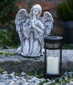 Dehner Polyresin-Engel Kniend, Ca. B26/H33,8/T17,5 Cm -Pflanzenbedarf Geschäft 4331781 WE MO 003 Engel