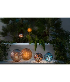 Dehner Solarstab Kugelleuchte Lagos, Ca. Ø16/H120 Cm -Pflanzenbedarf Geschäft 4398764 WE MO 002 SolarkugelMalaboD30cm