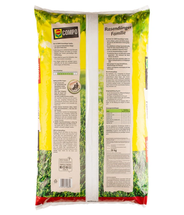 COMPO® Rasendünger Familie, 20 Kg 4 COMPO® Rasendünger Familie, 20 Kg – Bild 2
