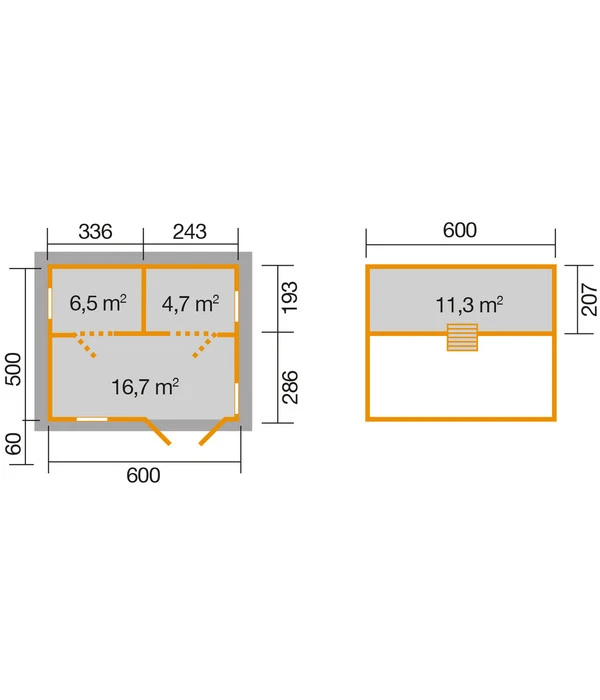 Weka Weekendhaus 703 4 Weka Weekendhaus 703 – Bild 2