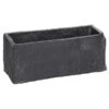 Dehner Zement-Jardiniere Slate, Rechteckig, Grau -Pflanzenbedarf Geschäft 5056221 WE FS 001 SlateSandZementPflanzgefaessBlumenkastenGrau18Cm