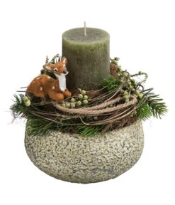 Adventsgesteck Ebony, Ca. Ø20/H21 Cm