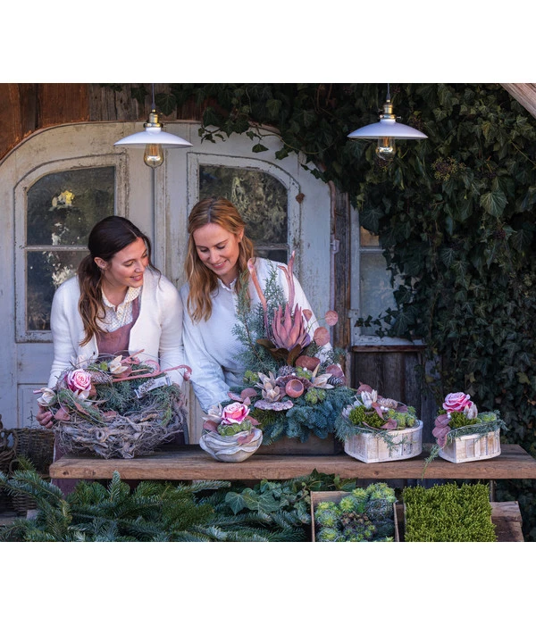 Grabgesteck Im Himmel, Herzförmig, Ca. B25/H25/T25 Cm 4 Grabgesteck Im Himmel, Herzförmig, Ca. B25/H25/T25 Cm – Bild 2