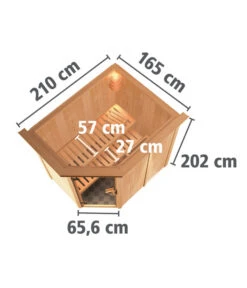 Wolff Finnhaus Innensauna De Luxe Helia, Ca. B210/H202/T165 Cm -Pflanzenbedarf Geschäft 6618847 WE BG 002 FinnhausInnensaunadeluxeHelia