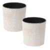 Siena Garden Kunststoff-Topf ECO Lens, Rund, Weiß, Ca. Ø25/H25,5 Cm, 2er-Set -Pflanzenbedarf Geschäft 6654974 WE FS 001 PflanzgefaessEcoLensWeiss