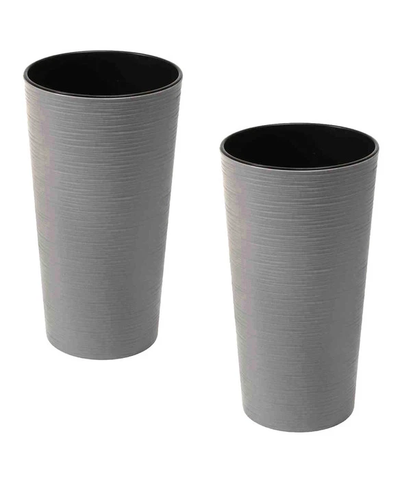Siena Garden Kunststoff-Säulen ECO Locon, Konisch, Grau, Ca. Ø30/H57 Cm, 2er-Set 3 Siena Garden Kunststoff-Säulen ECO Locon, Konisch, Grau, Ca. Ø30/H57 Cm, 2er-Set