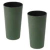 Siena Garden Kunststoff-Topf ECO Locon, Konisch, Grün, Ca. Ø25/H46,5 Cm, 2er-Set -Pflanzenbedarf Geschäft 6655013 WE FS 001 PflanzgefaesseEcoLoconGruen