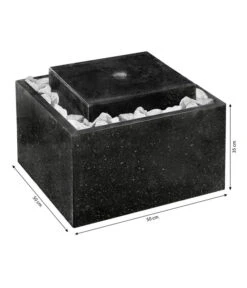 Dehner Granit-Gartenbrunnen Quadro, Ca. H35 Cm -Pflanzenbedarf Geschäft 6692057 WE BG 001 GRANITBRUNNENQUADRO