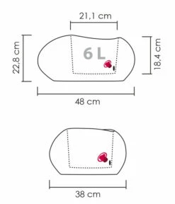Scheurich Kunststoff-Topf Flow, Oval 16 Scheurich Kunststoff-Topf Flow, Oval -Pflanzenbedarf Geschäft 6701247 WE BG 001 ScheurichTopfFlowOval