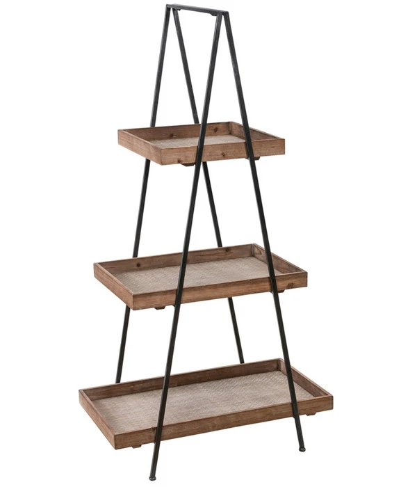 Dehner Regal Aus Metall Und Holz, Ca. H137,5 Cm 3 Dehner Regal Aus Metall Und Holz, Ca. H137,5 Cm