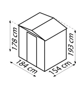 Globel Gerätehaus Somnium 65, Ca. B184/H193/T154 Cm 11 Globel Gerätehaus Somnium 65, Ca. B184/H193/T154 Cm -Pflanzenbedarf Geschäft 6882138 6WE DE 001 Somnium Skizze AndereMasse