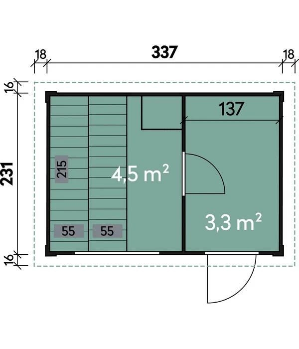 Wolff Finnhaus Saunahaus Basic Melina 40, Inkl. Bio-Ofen 5 Wolff Finnhaus Saunahaus Basic Melina 40, Inkl. Bio-Ofen – Bild 3