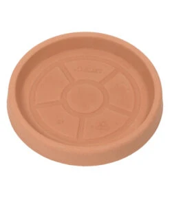 Farmet New Kunststoff-Topf Festonato, Rund, Terrakotta, Inkl. Untersetzer -Pflanzenbedarf Geschäft 6965198 6965289 6965495 6965750 6967012 6965446 WE DE 001 FarmetTopfFestonatoRundUntersetzer