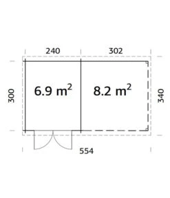Palmako Gartenhaus Ella, Inkl. Seitendach 7 Palmako Gartenhaus Ella, Inkl. Seitendach -Pflanzenbedarf Geschäft 6976013 WE BG 001 BlockbohlenhausEllaNatur