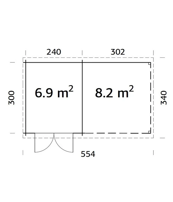 Palmako Gartenhaus Ella, Inkl. Seitendach 5 Palmako Gartenhaus Ella, Inkl. Seitendach – Bild 3