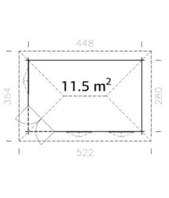 Palmako Pavillon Melanie, Ca. B522/H311/T354 Cm -Pflanzenbedarf Geschäft 6976880 WE BG 001 PavillonMelanieNatur