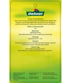 Sauerkirsche 'Vowi' 9 Sauerkirsche 'Vowi' -Pflanzenbedarf Geschäft 7773757 SauerkirscheVowi Etikett 2