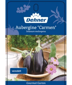 Dehner Gourmet Garten Aubergine, Veredelt 10 Dehner Gourmet Garten Aubergine, Veredelt -Pflanzenbedarf Geschäft 8830051 GGAubergineCarmen Etikett 1